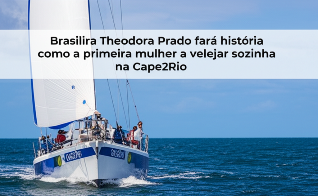 Brasileira Theodora Prado fará história como a primeira mulher a velejar sozinha na Cape2Rio