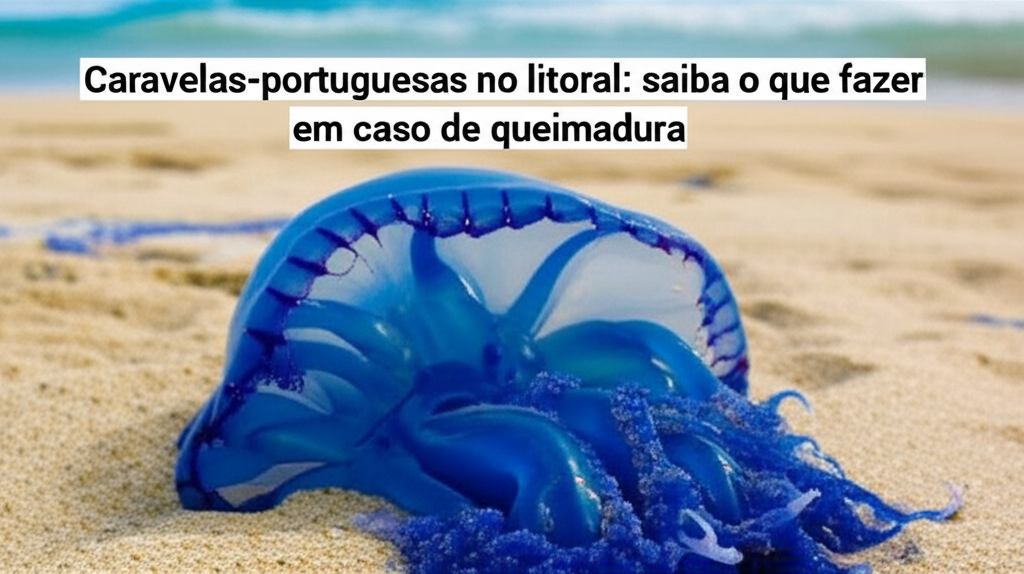 Caravelas-portuguesas no litoral: saiba o que fazer em caso de queimadura