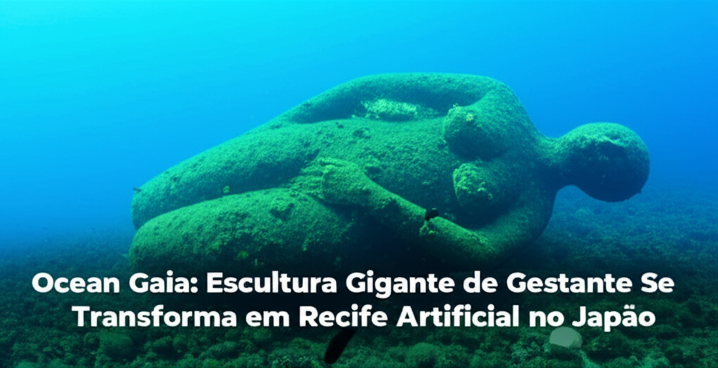 Ocean Gaia: Escultura Gigante de Gestante Se Transforma em Recife Artificial no Japão