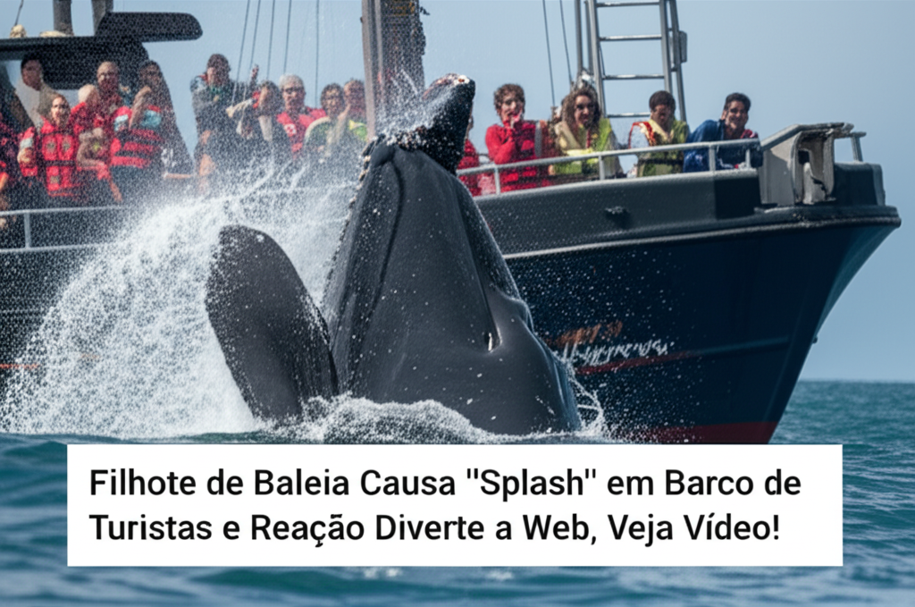 Filhote de Baleia Causa ‘Splash’ em Barco de Turistas e Reação Diverte a Web; Veja Vídeo!