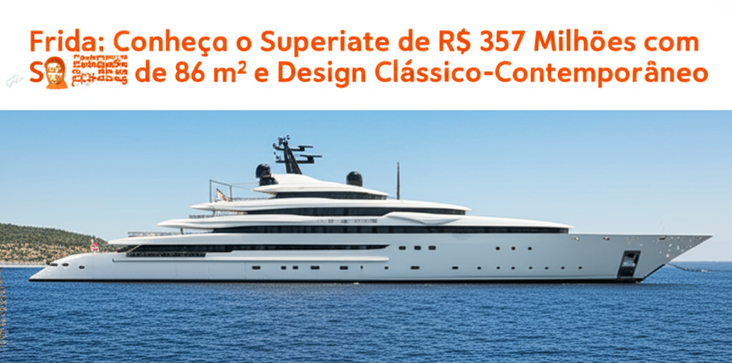 Frida: Conheça o Superiate de R$ 357 Milhões com Suíte de 86 m² e Design Clássico-Contemporâneo