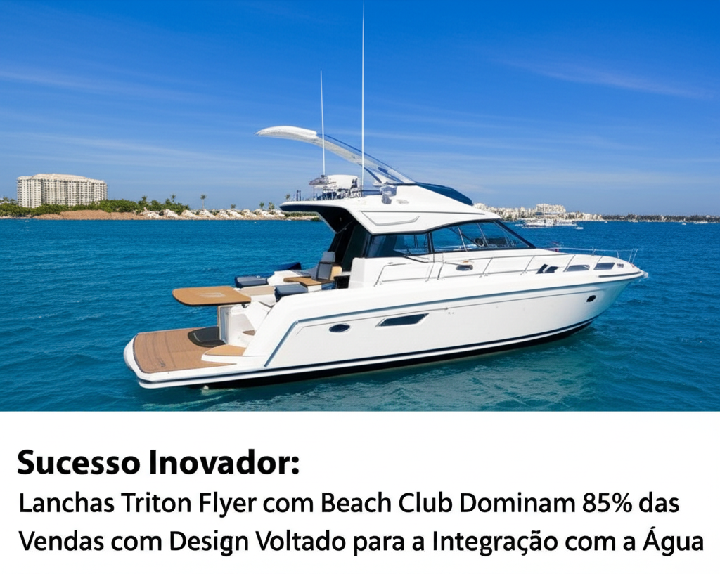 Sucesso Inovador: Lanchas Triton Flyer com Beach Club Dominam 85% das Vendas com Design Voltado para a Integração com a Água