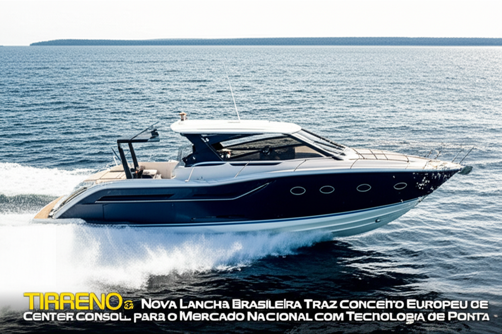 Tirreno 38: Nova Lancha Brasileira Traz Conceito Europeu de Center Console para o Mercado Nacional com Tecnologia de Ponta