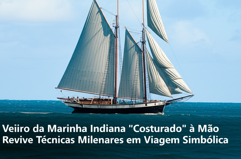 Veleiro da Marinha Indiana ‘Costurado’ à Mão Revive Técnicas Milenares em Viagem Simbólica