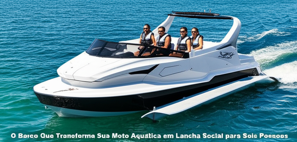 O Barco Que Transforma Sua Moto Aquática em Lancha Social para Seis Pessoas