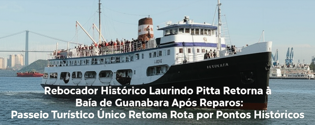 Rebocador Histórico Laurindo Pitta Retorna à Baía de Guanabara Após Reparos: Passeio Turístico Único Retoma Rota por Pontos Históricos