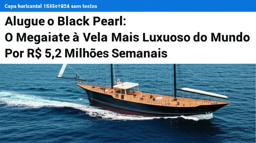 Alugue o Black Pearl: O Megaiate à Vela Mais Luxuoso do Mundo Por R$ 5,2 Milhões Semanais