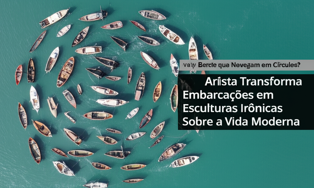 Barcos que Navegam em Círculos? Artista Transforma Embarcações em Esculturas Irônicas Sobre a Vida Moderna